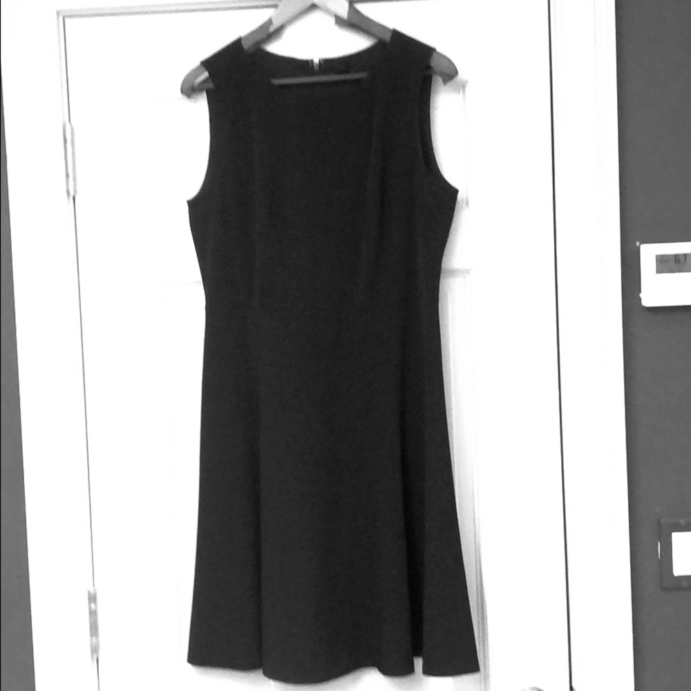Ann Taylor A-Line Knee - Length Black Dress